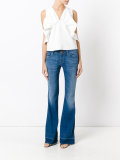 slit sides flared jeans