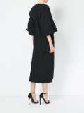 split neck elasticated trim dress