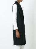 chain detail sleeveless coat 