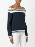 off-shoulder sweatshirt