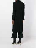 deep V-neck mid coat