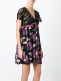 flamingos print pleated dress 