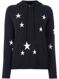 星星嵌花连帽毛衣