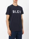 'bleu' print T-shirt