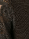 lace-sleeve sweater