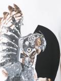 mechanical owl print T-shirt
