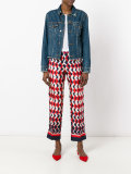 geometric print cropped trousers 