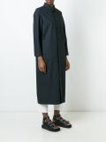 contrast button down oversized coat
