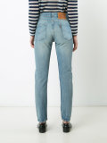 distressed high-rise jeans