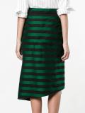 stripe asymmetric skirt