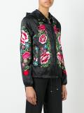 floral embroidered hooded jacket