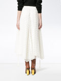 High Waist A-Line Skirt with Asymmetric Hem