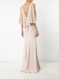 long open-shoulder dress 