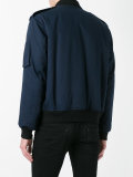 buttoned shoulders bomber jacket
