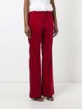side stripe flared trousers