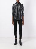 high collar lurex shirt