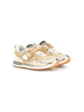 metallic lace-up sneakers