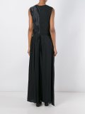 sleeveless V-neck pleated dress