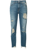 ripped cropped jeans