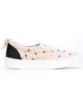 eyes print slip-on sneakers