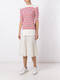 slit detailing striped jumper