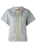 short sleeve zipped hoodie 