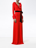 pleated ruffle gown