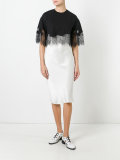 lace hem cropped blouse 