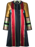 striped jacquard coat