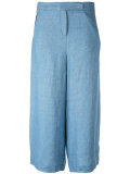 wide-legged cropped trousers
