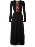 embroidered panel dress