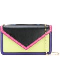 colour block cross-body bag 