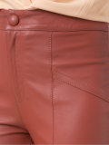 leather flared trousers