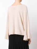 asymmetric shoulders knit blouse