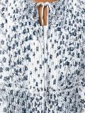 printed pleated dress