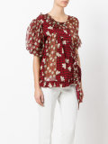 asymmetric draped blouse
