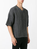 shortsleeved V-neck jumper