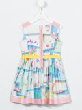 printed flared dress