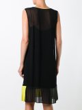 drop waist colour block dress