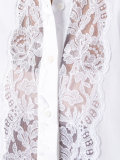 lace trim plain shirt 
