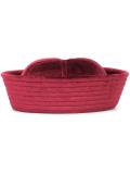 velvet panelled hat