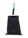 pinstripe fold drawstring tote