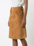 zipped pencil skirt 