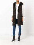 sleeveless shearling coat 