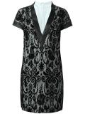 floral lace v-neck dress