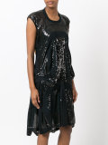 sequin number print dress