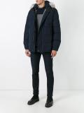 buttoned hooded jacket