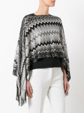 cropped knitted poncho