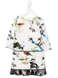 bird print dress