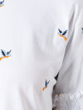 hummingbird-print T-shirt
